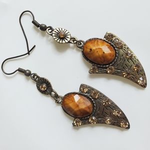 Boho Gold/Brown Earrings